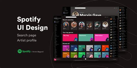 Spotify Ui Design Search Artist Profile Figma