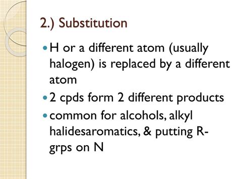 Ppt Main Types Of Organic Reactions Powerpoint Presentation Free