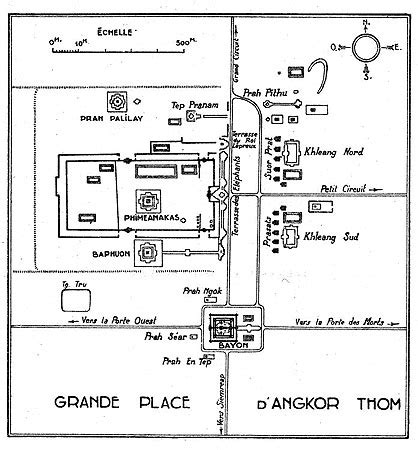 angkor illustrations 28/80 - plan of Angkor Thom