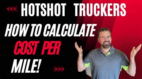 HOTSHOT TRUCKING How To Calculate COST PER MILE YouTube