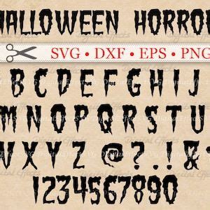 Nightmare Font Svg Dxf Eps Png Ttf Files Halloween Font Gothic