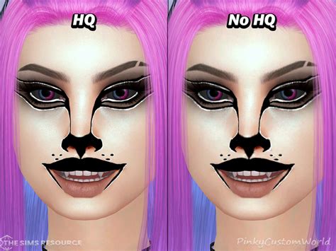 The Sims Resource Fantasy Eyes N8 Meow V2 Black Sclera Facepaint