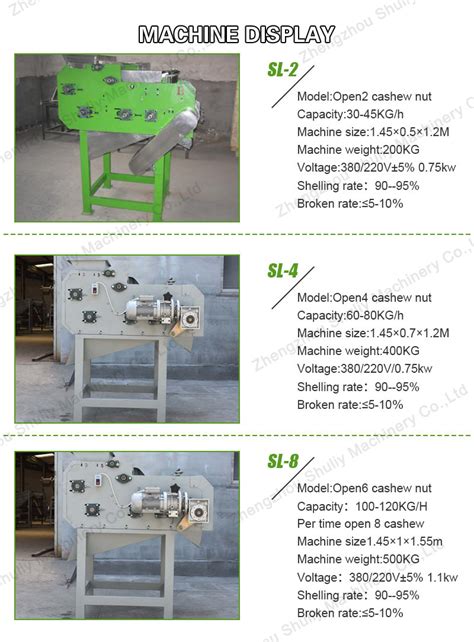 China Automatic Cashew Nut Cracker Sheller Cashew Nut Processing