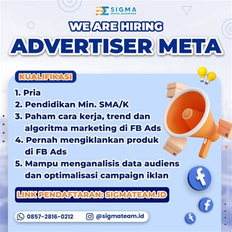 Lowongan Kerja Advertiser Meta Customer Service Online Desain