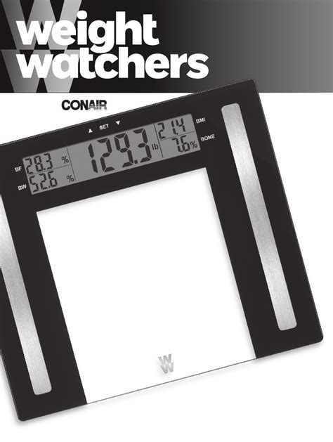 Manual Conair Ww F Weight Watchers Scale