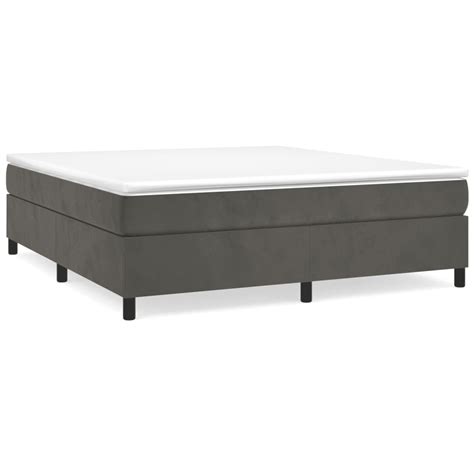 Abb Sommier Ressorts De Lit Gris Fonc X Cm Velours Qqmora