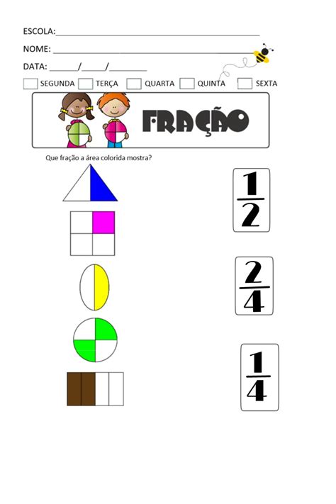 Atividade De Frações 3 Ano REVOEDUCA