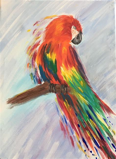 Parrot Painting Acrylic Parrot Painting Painting Art