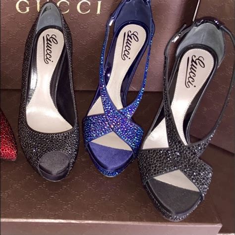 Gucci Shoes Gucci Sofia Etoile Black Crystal High Heel Poshmark