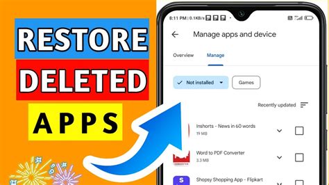 How To Restore Deleted Apps On Android In Tamil Youtube