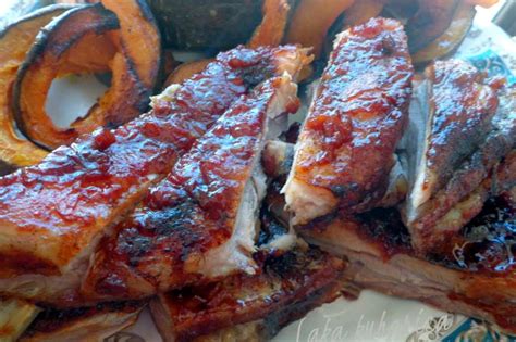 Oven Baked Ribs With Sweet and Spicy Sauce Recipe - Food.com