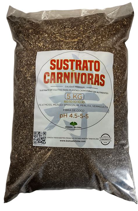 Sustrato Premium Para Plantas Carnívoras De 5 Kg 寿BONSAI BILOBA MÉXICO寿