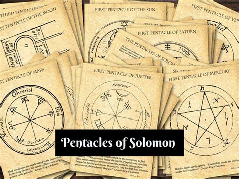 PENTACLES Of SOLOMON BUNDLE All Seven Pentacles Of The Key Of Solomon