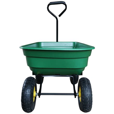 New Garden Heavy Duty Utility 4 Wheel Trolley Cart Dump Wheelbarrow