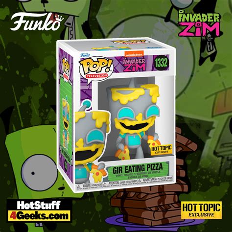 New Invader Zim Gir Eating Pizza Funko Pop