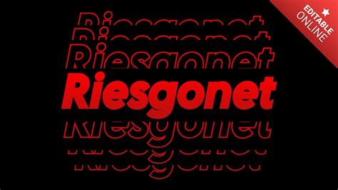 Riesgonet Efecto Y L Nea Modernos Generador De Efectos De Texto