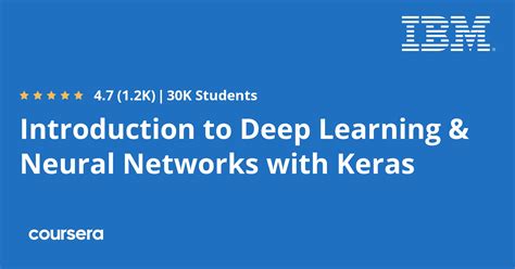 Introduction To Deep Learning Neural Networks With Keras Coursya