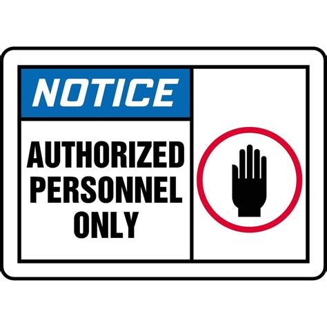 Notice Authorized Personnel Only Graphic Alert Sign Gemplers