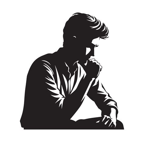 Man thinking silhouette 47746834 Vector Art at Vecteezy