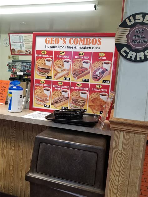 Menu At Geos Gyros Fast Food Burbank