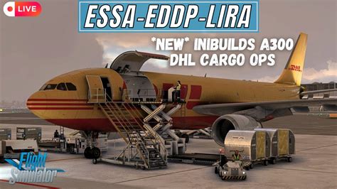 MSFS 2020 NEW IniBuilds A300 DHL CARGO OPS Stockholm Leipzig