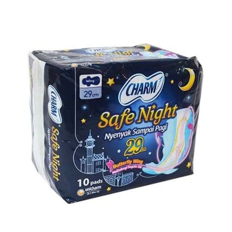 Jual Pembalut Wanita Charm Safe Night Wings Cm Isi Pcs Shopee