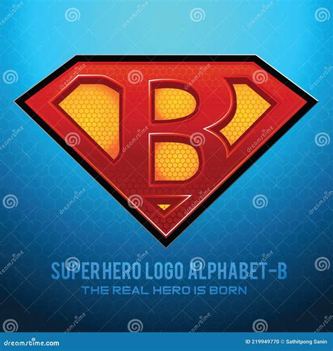 Superhero Logo Icon With Letter B Illustration Vector | CartoonDealer ...