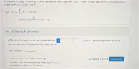 Solved Palmitate is activated in the cell by forming a | Chegg.com