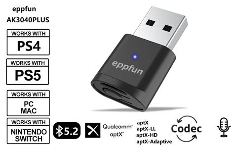 Gen2 Eppfun AK3040 Plus Qualcomm APTX Adaptive USB Trasmettitore