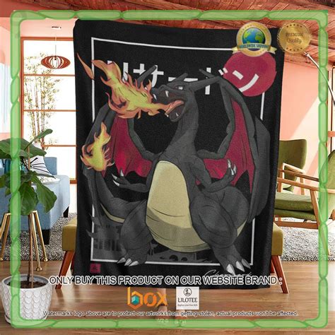 HOT Pokemon Anime Charizard Blanket Shower Curtain Boxbox Branding Luxury T Shirts Online In USA
