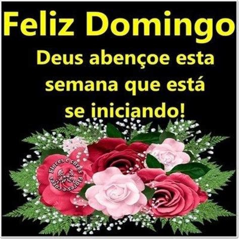 Com Flores Feliz Domingo Bom Dia 200