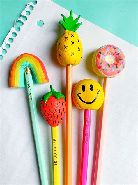 Diy Pencil Toppers With Air Dry Clay Artofit