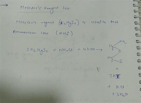 Nesslers Reagent Is Chemistry Questions