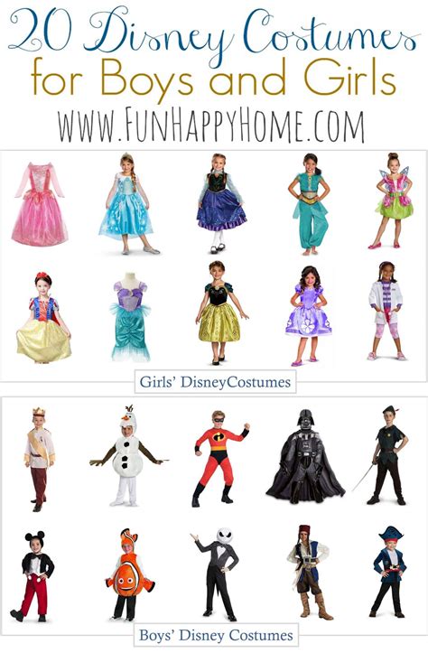 Male Disney Characters Costumes