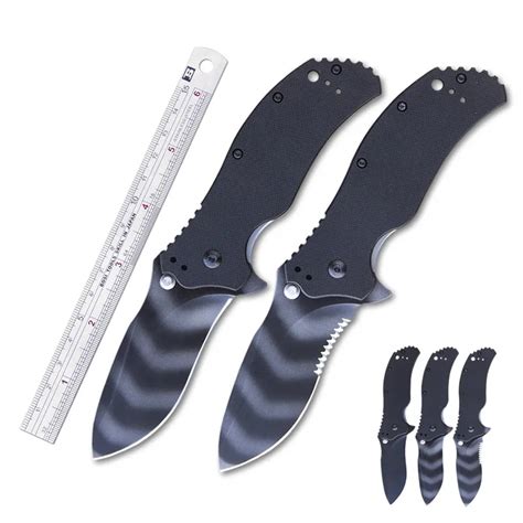 Cuchillo Plegable De Aleta Z0350 Nuevo Punto De Recubrimiento De