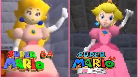 Super Mario 64 Super Mario 64 Ds All Princess Peach Scenes Youtube