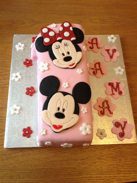 Another Minnie And Micky Cake Twin First Birthday First Birthdays