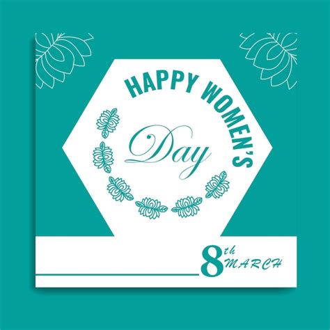 Premium Vector Free Vector 8 March Womens Day Greeting Card Design