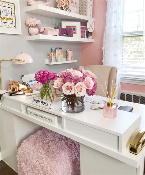 20+ Pink And Gold Office Decor