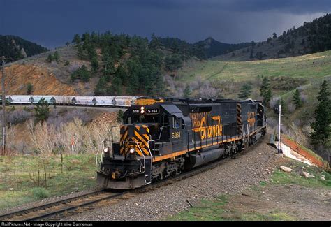 DRGW 5361 Denver & Rio Grande Western Railroad EMD SD40T-2 at Coal Creek Canyon, Colorado by ...