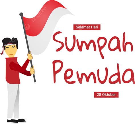 Selamat Hari Sumpah Pemuda 인도네시아 만화 스타일 섬 파페 무다 Sumpah 페 무다 Png