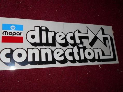 Sell DODGE PLYMOUTH CHRYSLER MOPAR DIRECT CONNECTION 11" DECAL STICKER ...