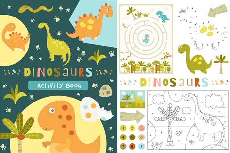 Dinosaur Games Activities for kids 1 | Animal Illustrations ~ Creative ...