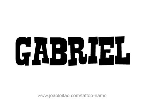 Gabriel Angel Name Tattoo Designs