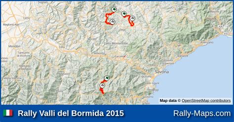 Streckenverlauf Rally Valli Del Bormida Rallyekarte De