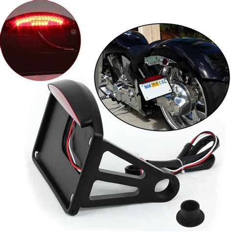 Hot Sale Black LED Side Mount License Plate Taillight Tail Light For