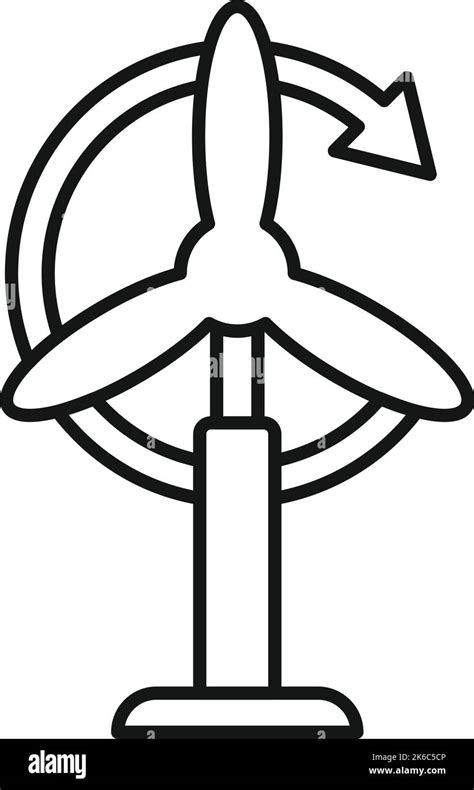 Wind Turbine Icon Outline Vector Sustainable Development Nations