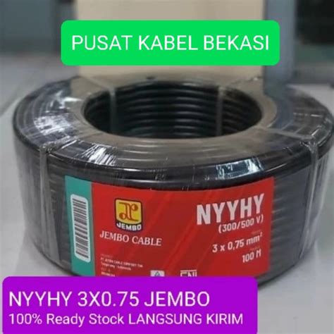 Jual KABEL NYYHY 3x0 75 3X0 75 MM2 50M JEMBO BISA PPN Kab Bekasi