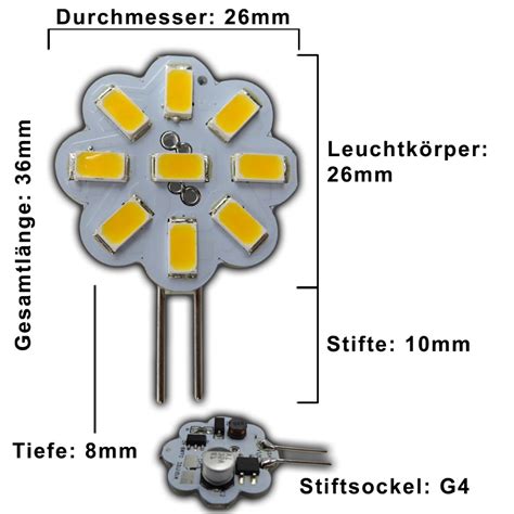 Pb Versand Gmbh G Led Watt V Ac Dc Dimmbar Tageslichtwei K