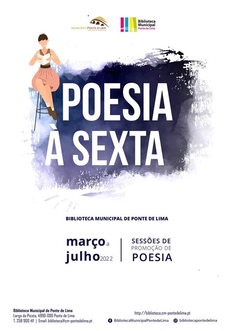 CM Ponte de Lima Sessões de Poesia à Sexta retomadas em Ponte de Lima